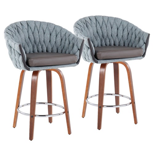 Braided Matisse Fixed-height Counter Stool - Set Of 2